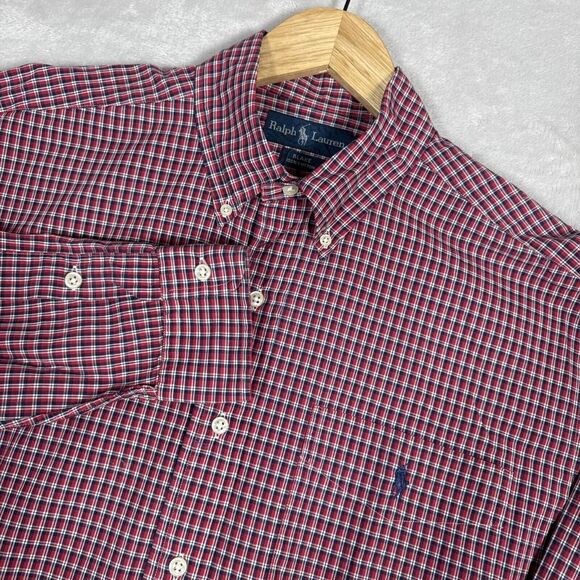 Ralph Lauren Other - Polo Ralph Lauren Men's‎ Medium Blake Red Checked  Long Sleeve Button Down